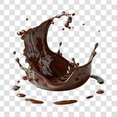 Splash de chocolate png transparente