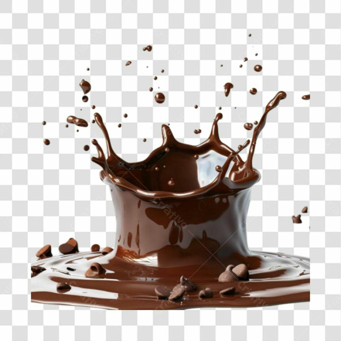 Icone Chocolate derretido PNG com fundo transparente