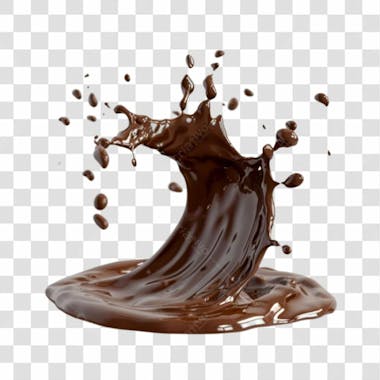 Splash de chocolate png transparente