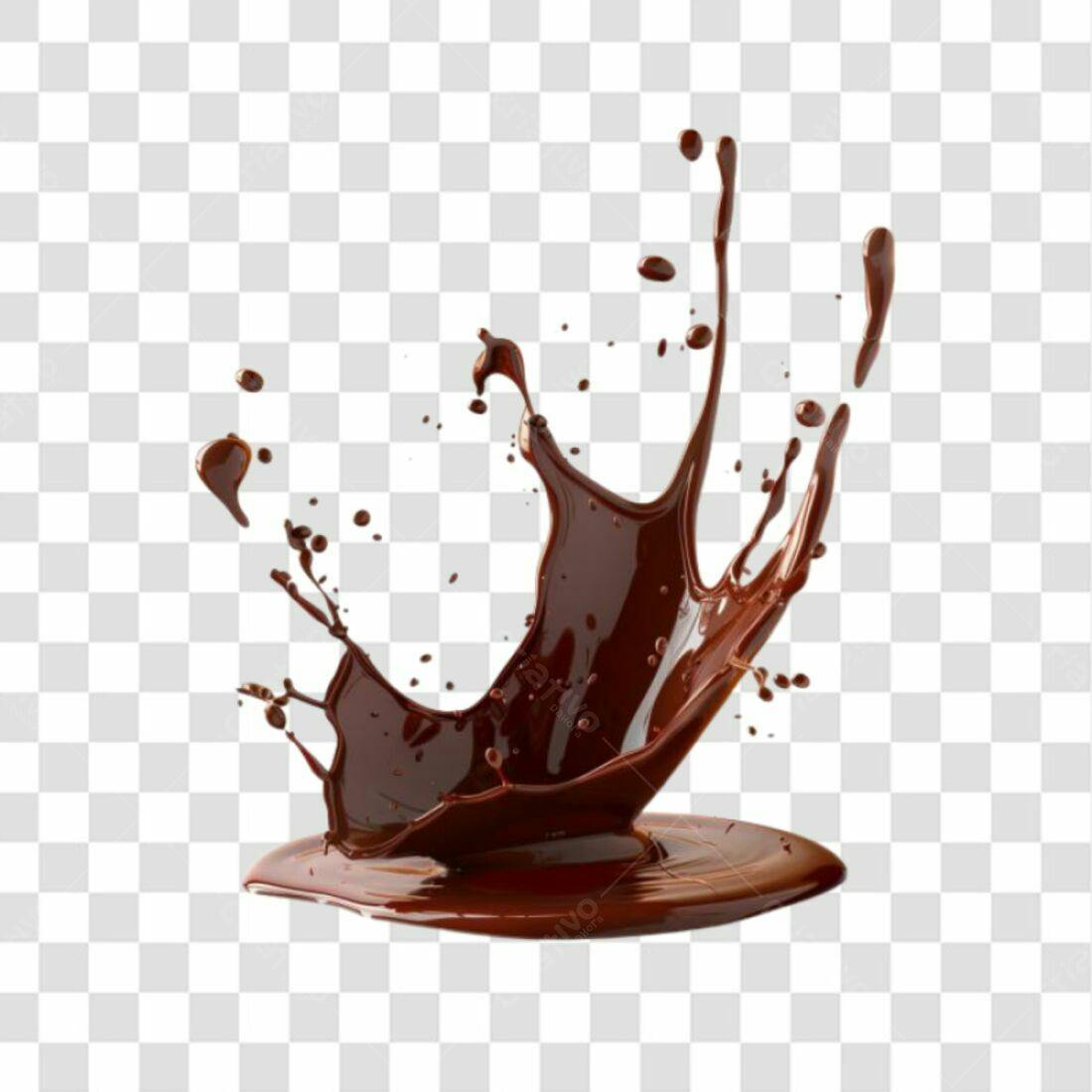 Icone de respingo de chocolate PNG com fundo transparente