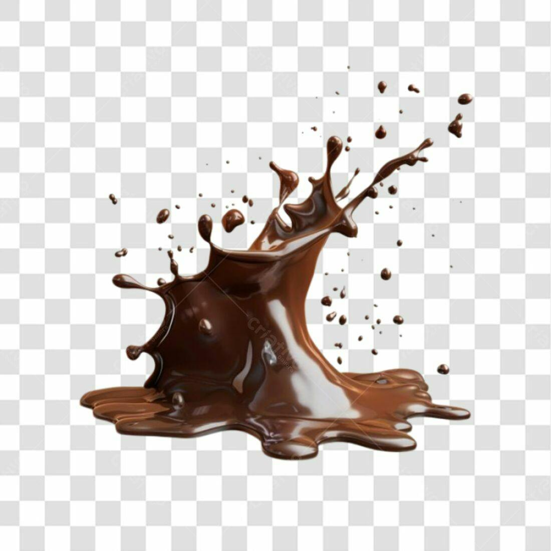 Icone Chocolate Derramado PNG com fundo transparente