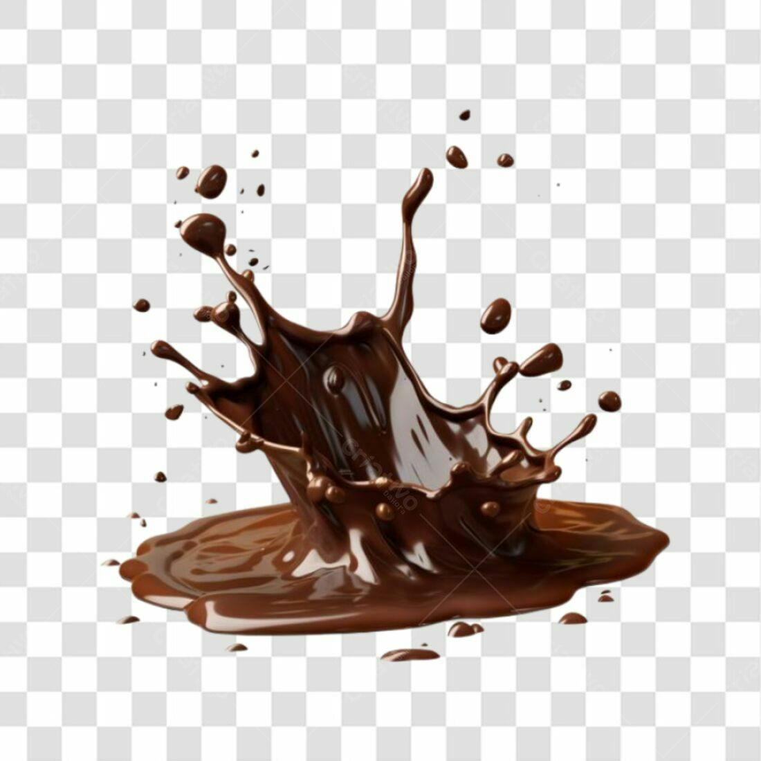 Icone Chocolate Derramado PNG com fundo transparente