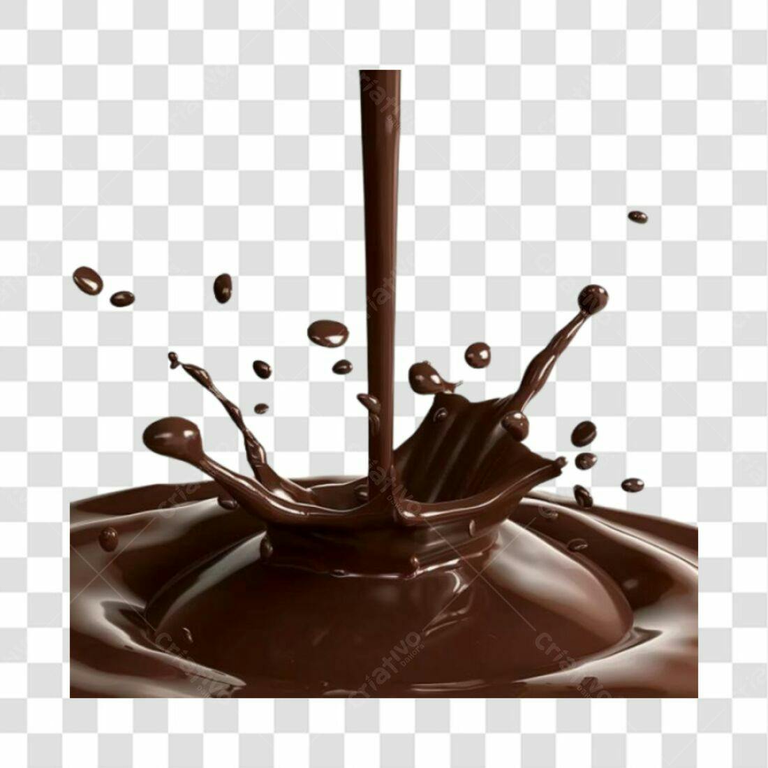 Icone Chocolate derretendo PNG com fundo transparente