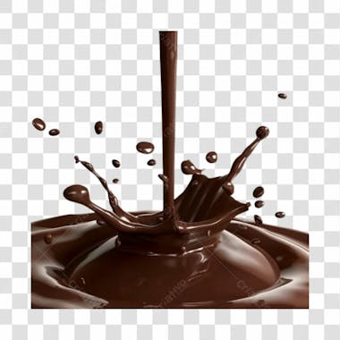 Splash de chocolate png transparente