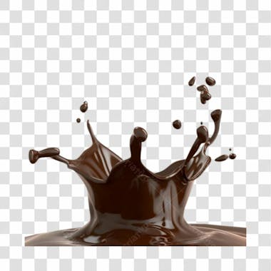 Splash de chocolate png transparente