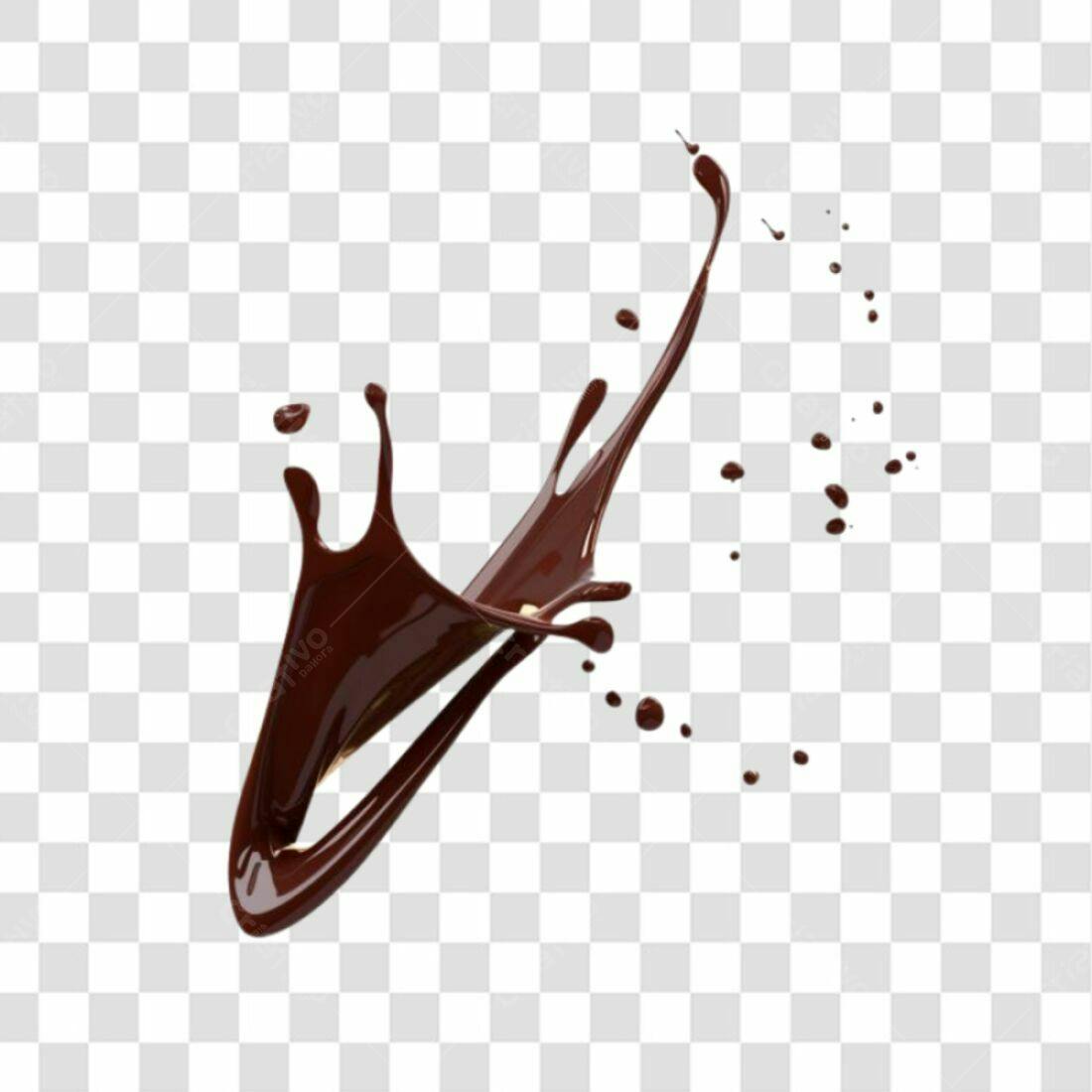 Icone Chocolate Derramado PNG com fundo transparente