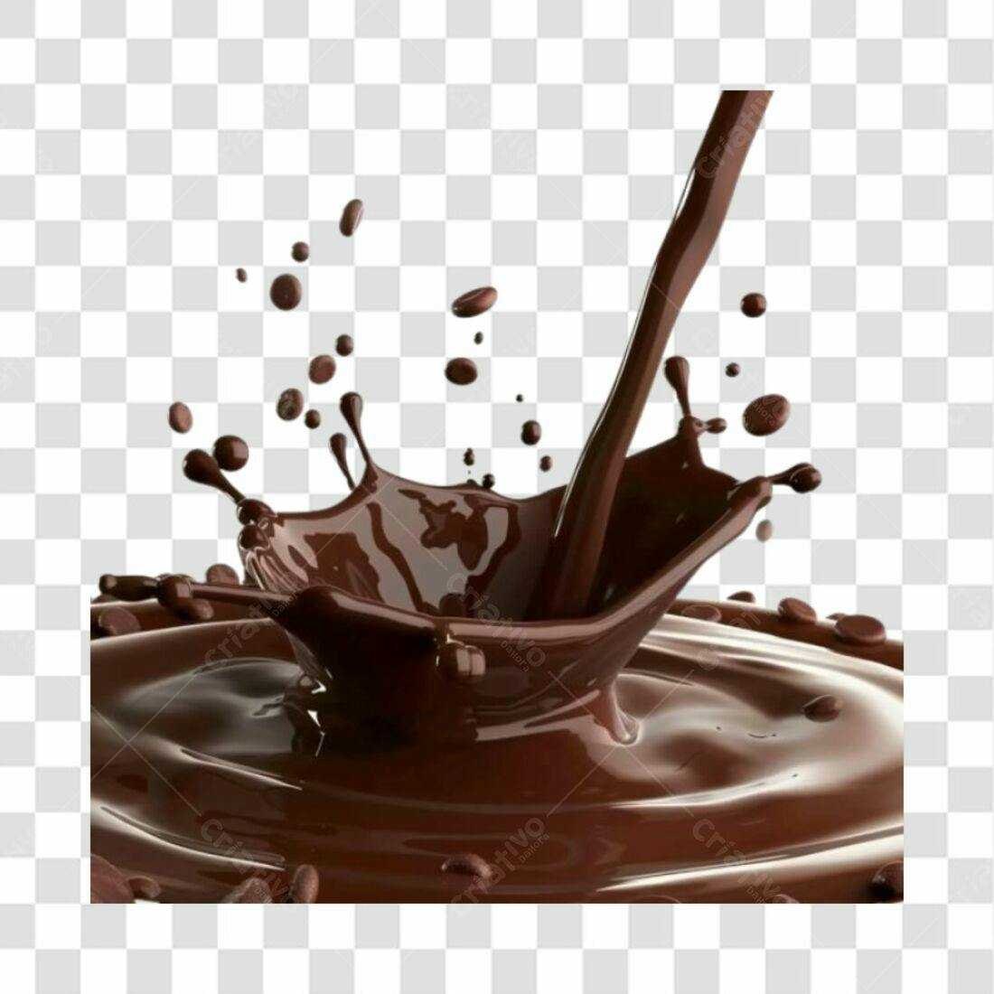 Icone Chocolate derretido PNG com fundo transparente