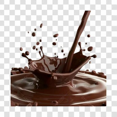 Splash de chocolate png transparente