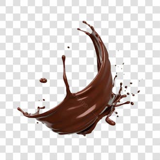 Splash de chocolate png transparente