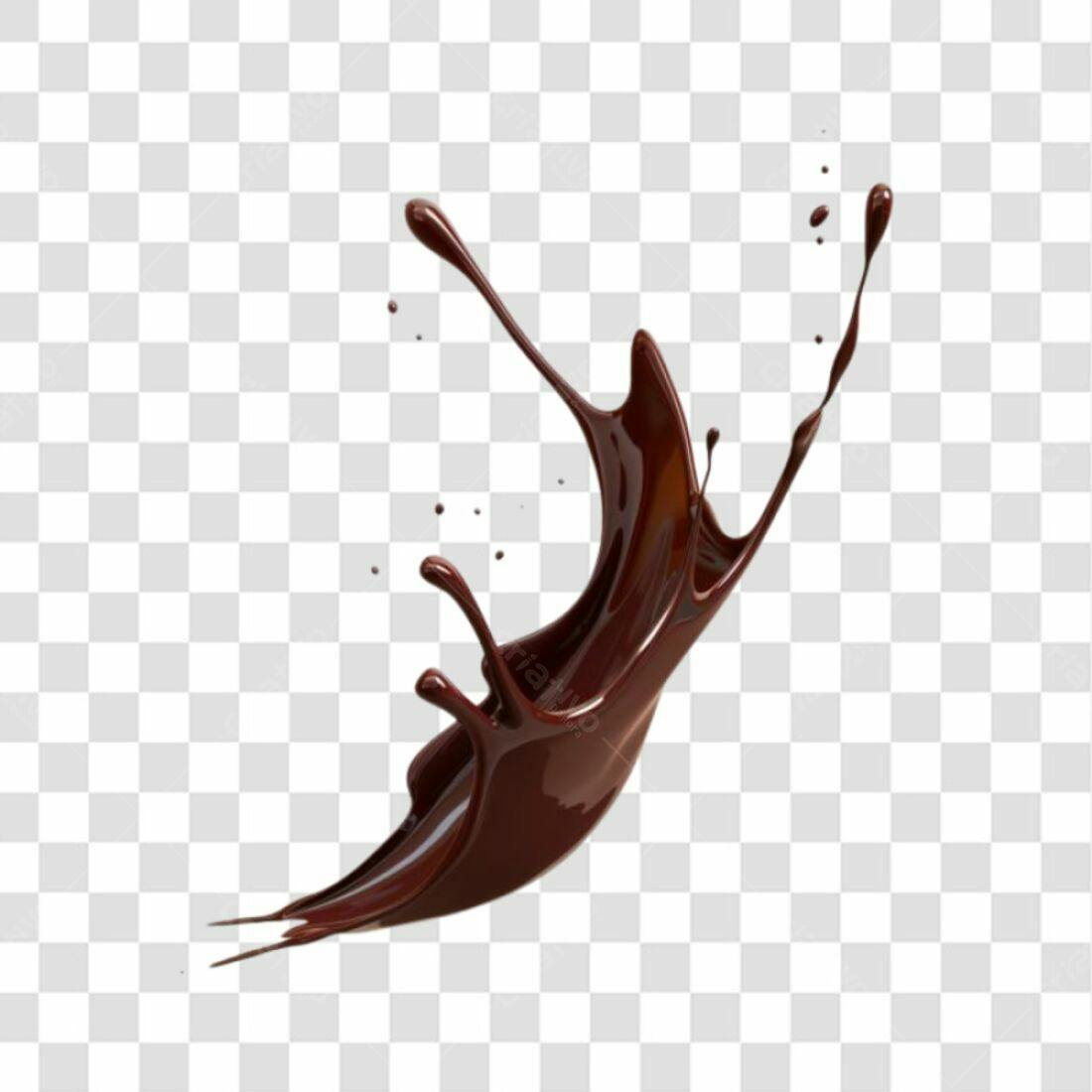 Icone de respingo de chocolate PNG com fundo transparente
