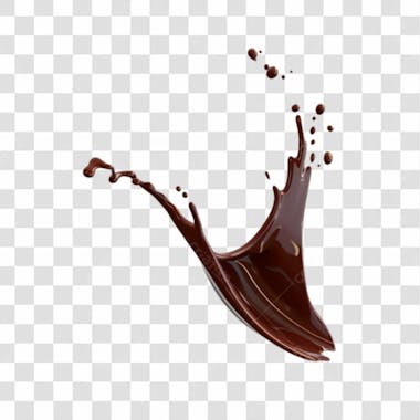 Splash de chocolate png transparente