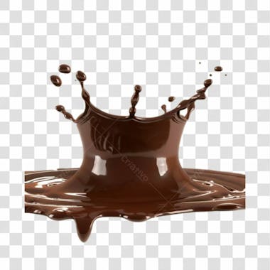 Splash de chocolate png transparente