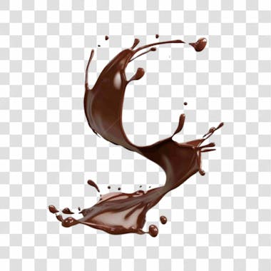 Splash de chocolate png transparente