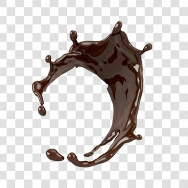 Splash de chocolate png transparente