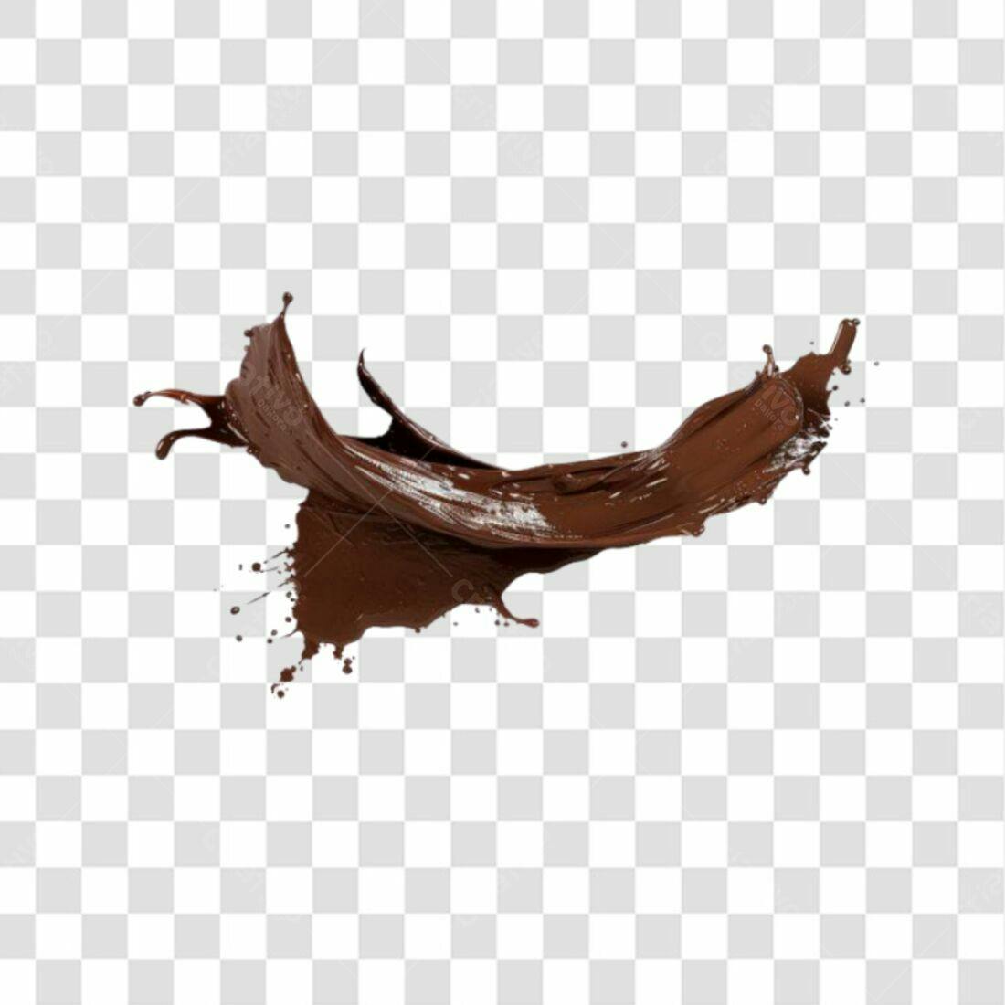 Icone de respingo de chocolate PNG com fundo transparente
