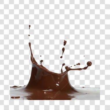 Splash de chocolate png transparente