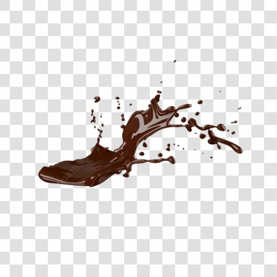 Icone de respingo de chocolate PNG com fundo transparente