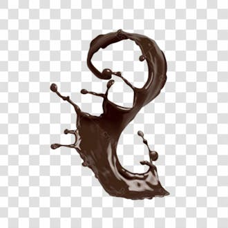 Splash de chocolate png transparente