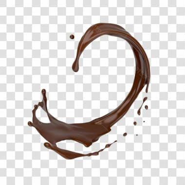 Splash de chocolate png transparente