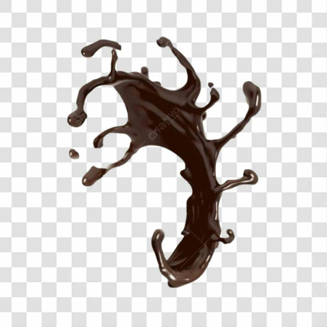 Icone Chocolate Derramado PNG com fundo transparente