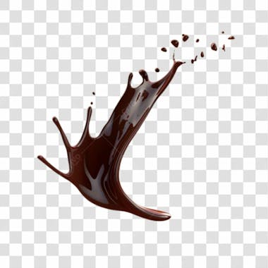 Splash de chocolate png transparente