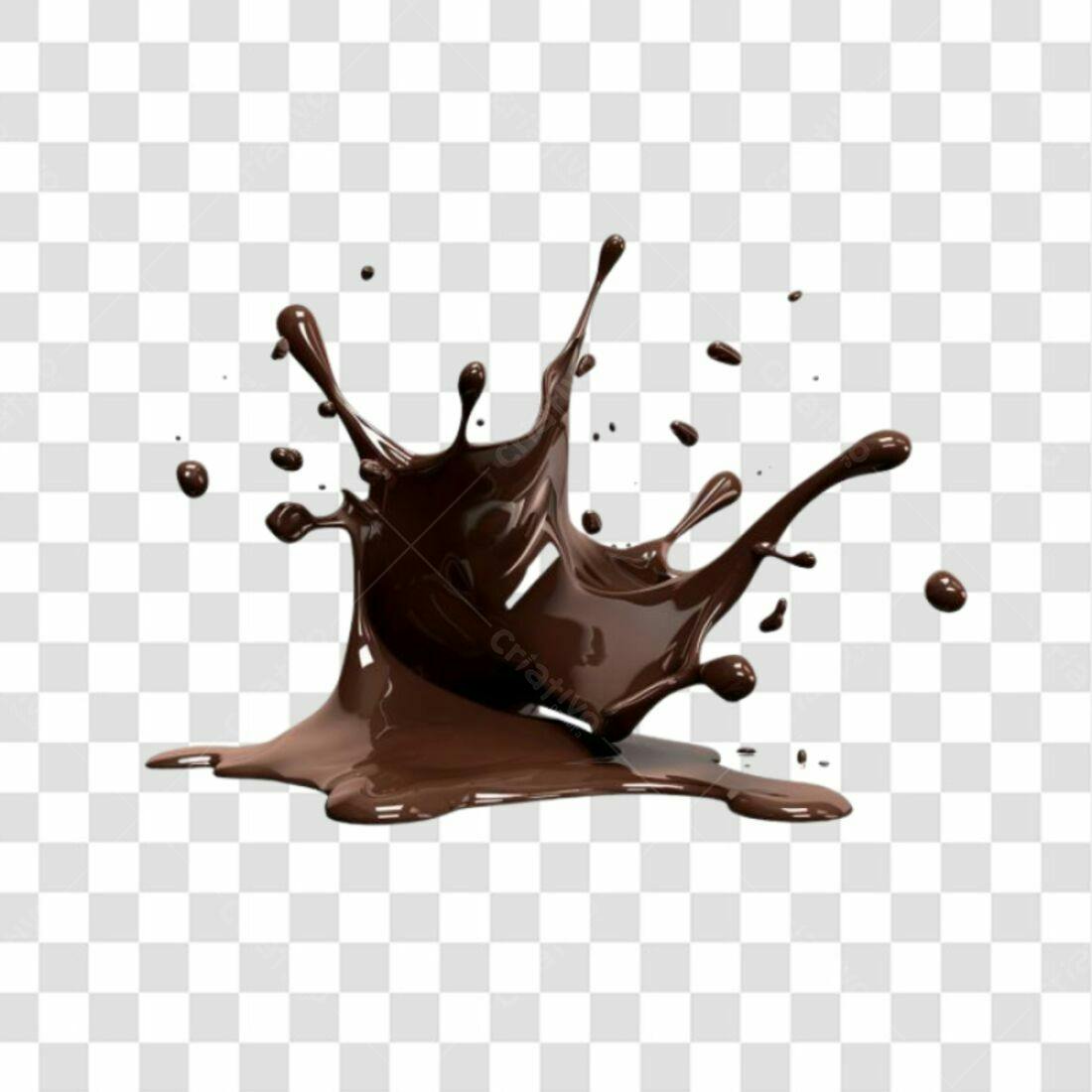 Icone Salpico de Chocolate PNG com fundo transparente