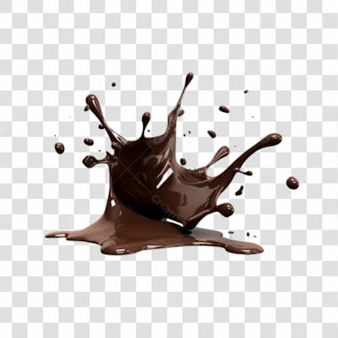 Splash de chocolate png transparente