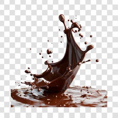 Splash de chocolate png transparente