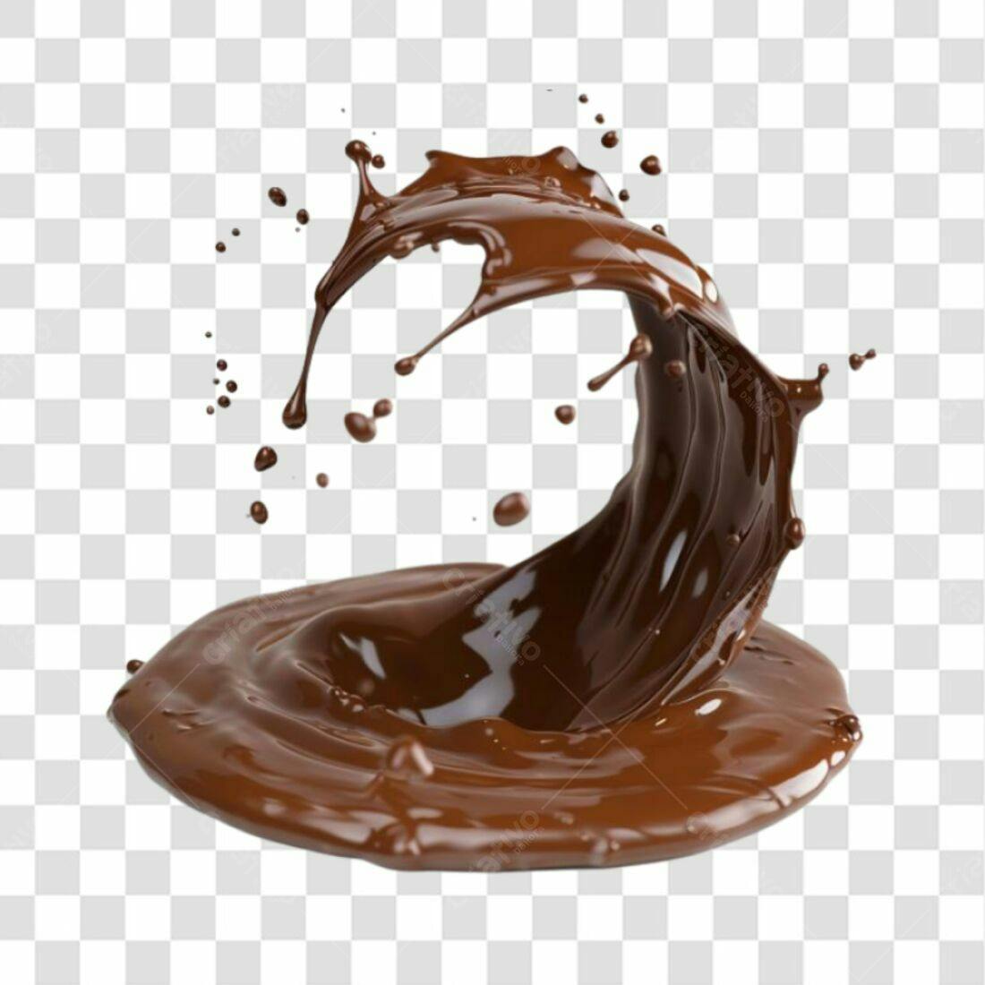 Icone Chocolate Derramado PNG com fundo transparente