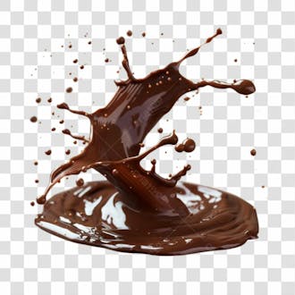 Splash de chocolate png transparente