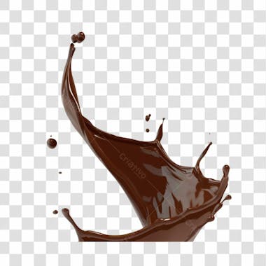 Splash de chocolate png transparente