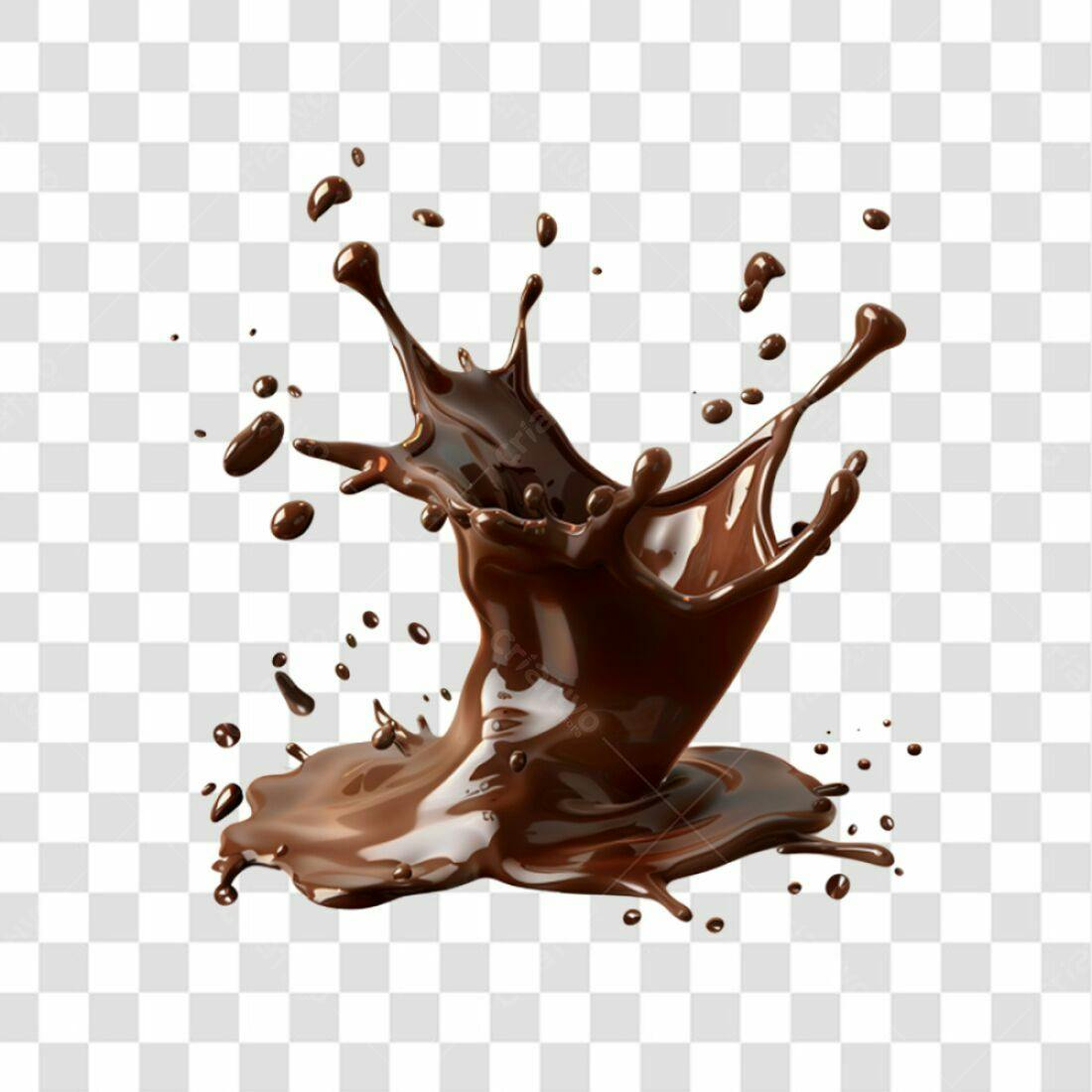Icone Chocolate Derramado PNG com fundo transparente