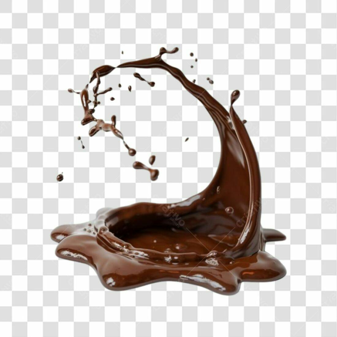 Icone Chocolate Derramado PNG com fundo transparente