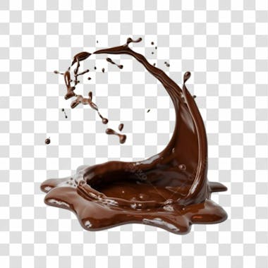 Splash de chocolate png transparente