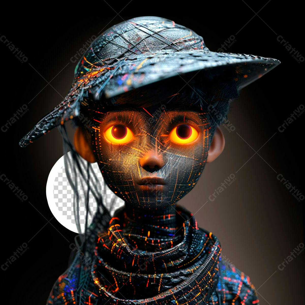 Avatar Cyberpunk PSD Editável