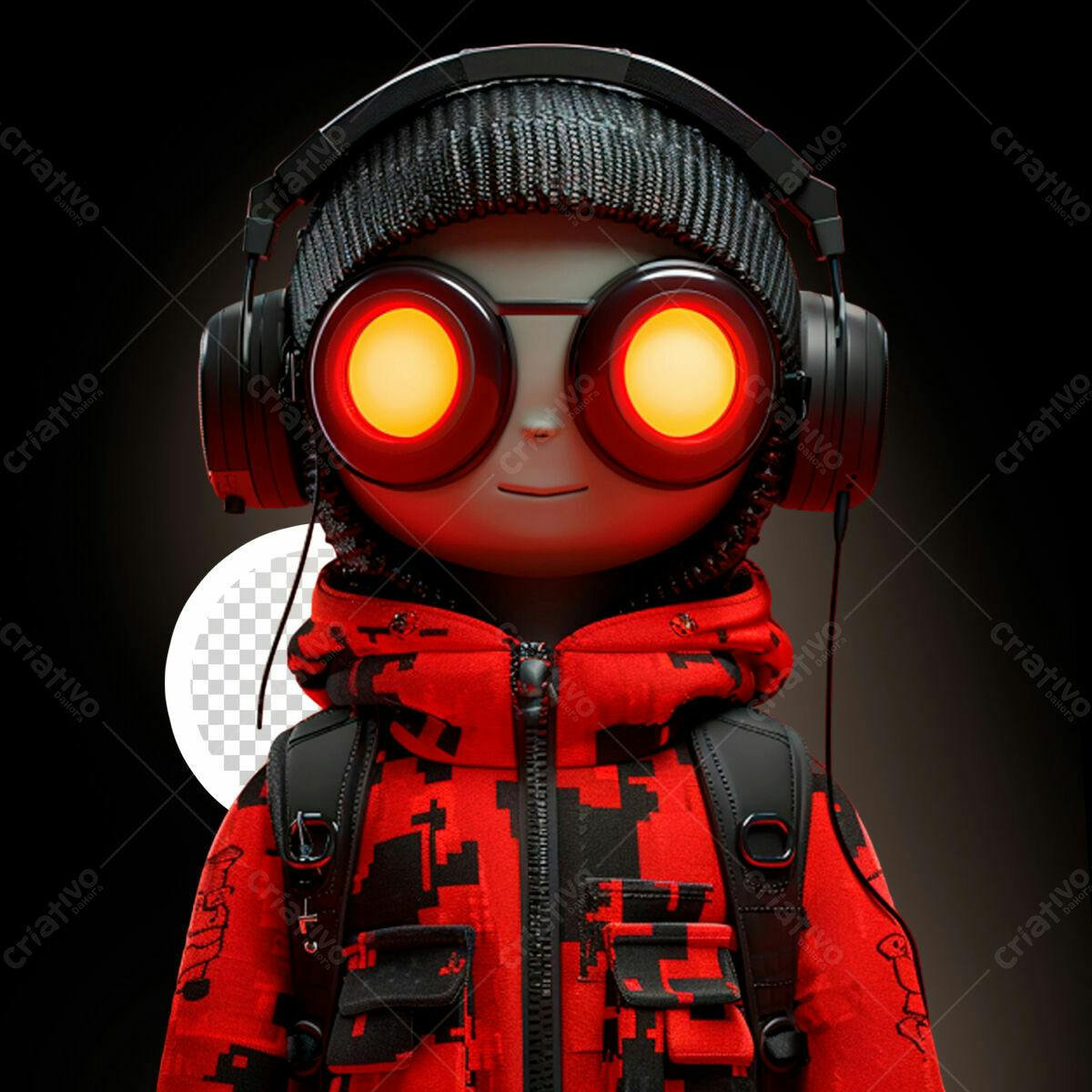 PSD Avatar para Música Eletrônica Editável