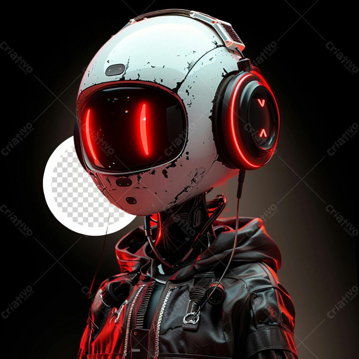 PSD Arte Cyberpunk para Avatar de Redes Sociais PSD Editável