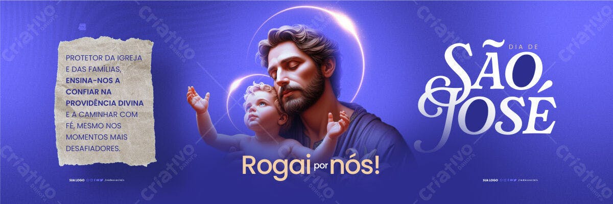 Banner Dia de São José PSD Editável