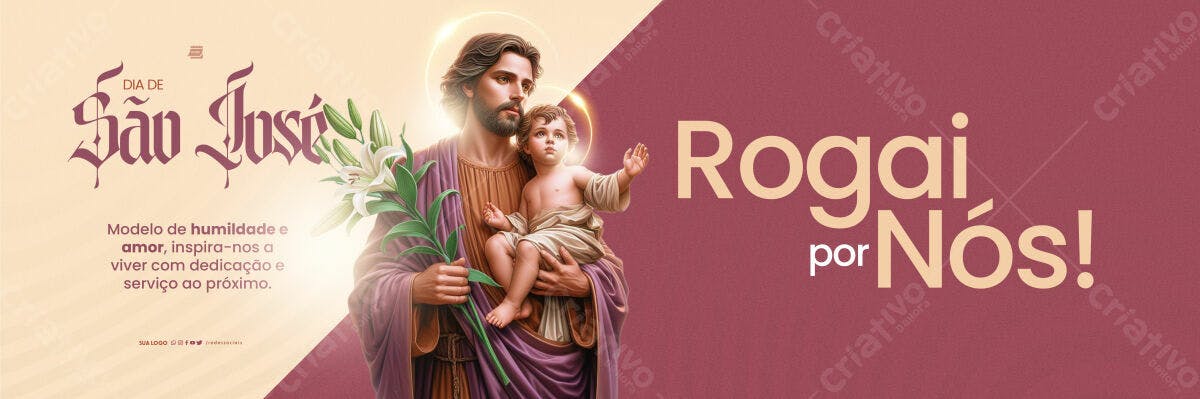 Banner Dia de São José PSD Editável