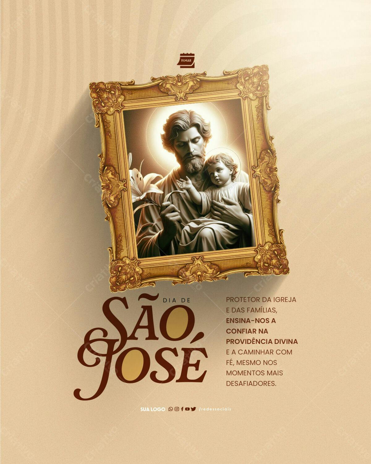 Flyer Dia de São José PSD Editável