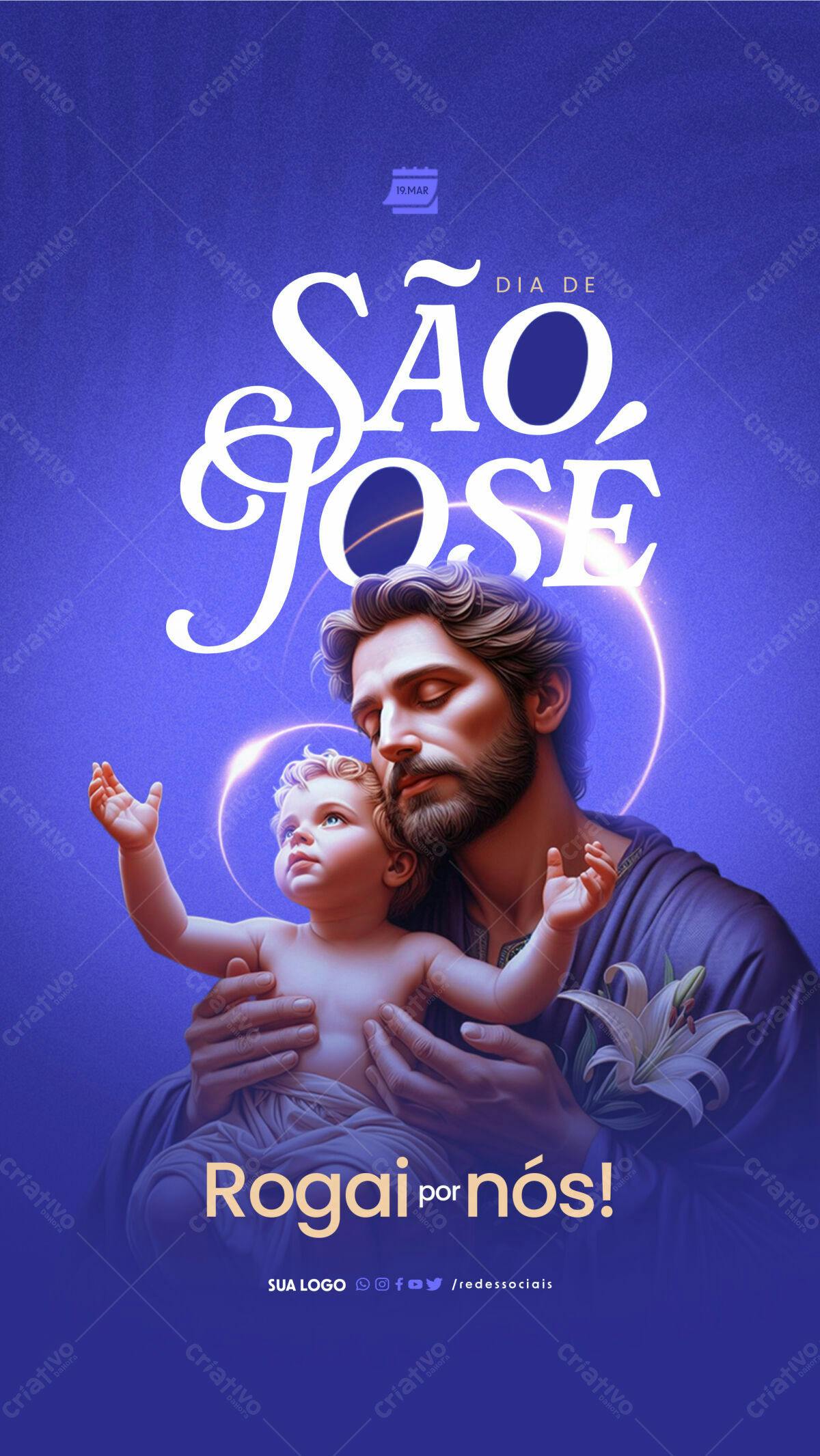 Flyer Dia de São José PSD Editável