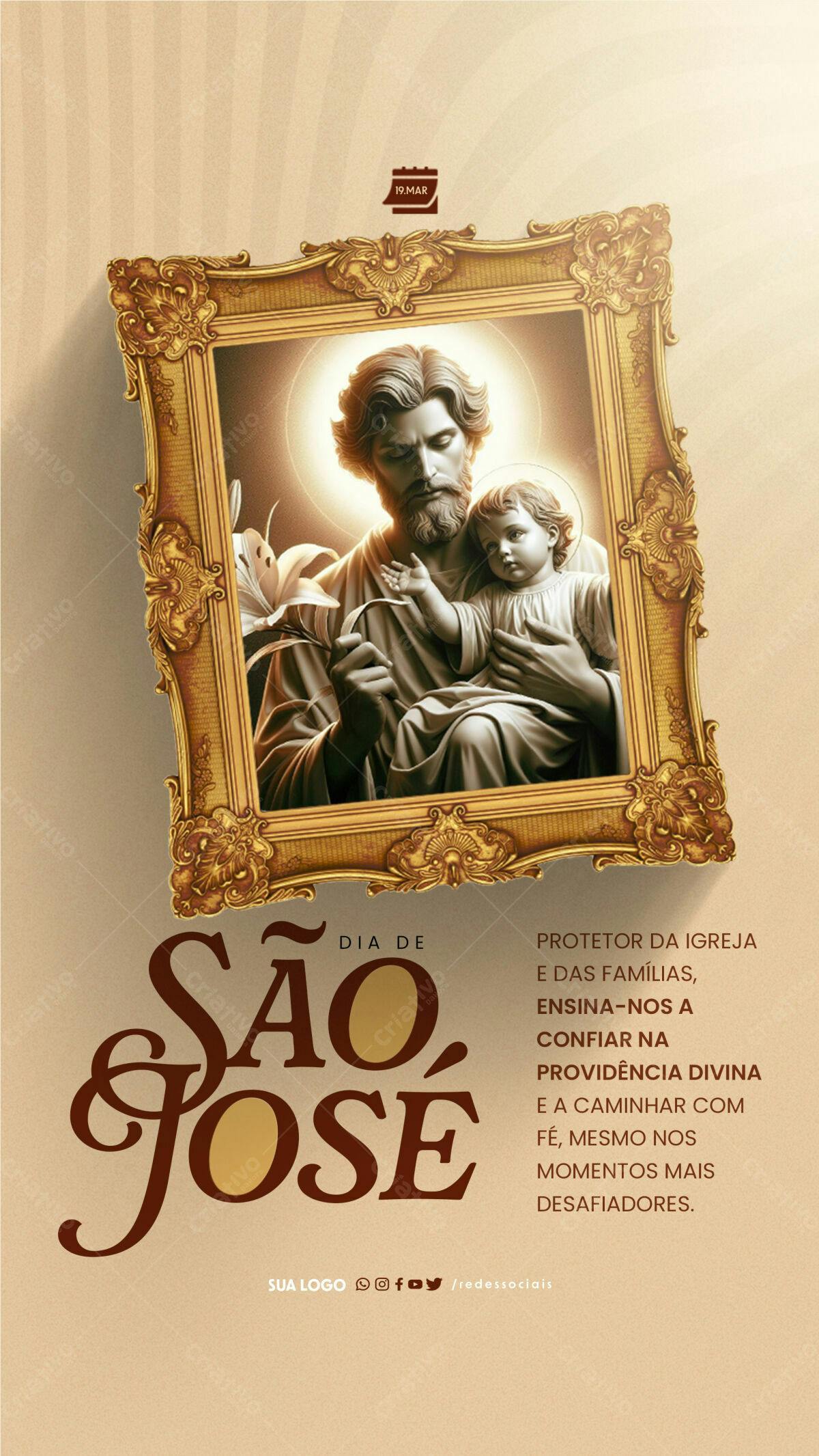 Flyer Dia de São José PSD Editável