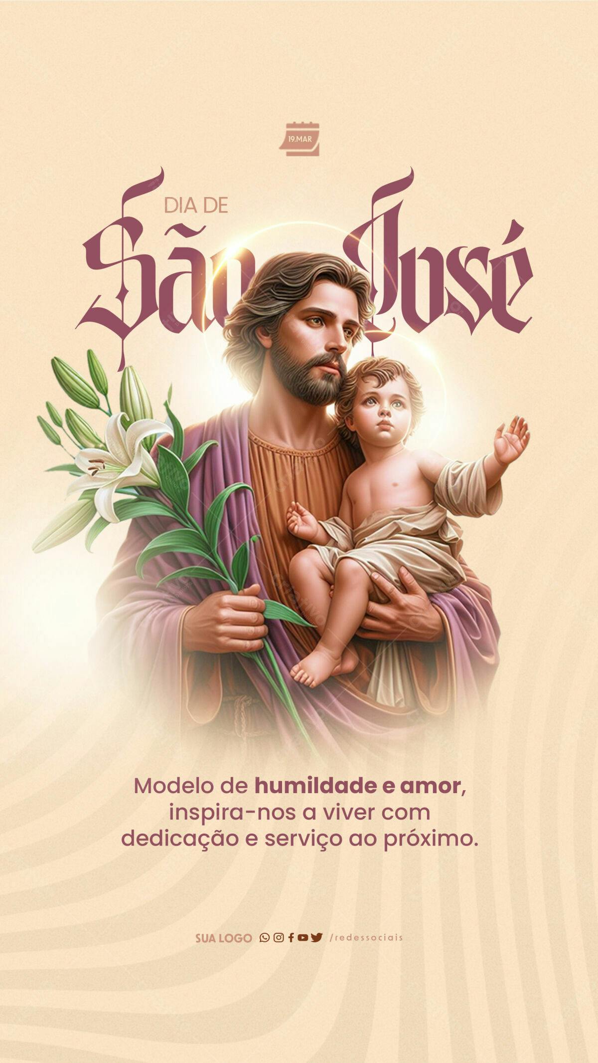 Flyer Dia de São José PSD Editável