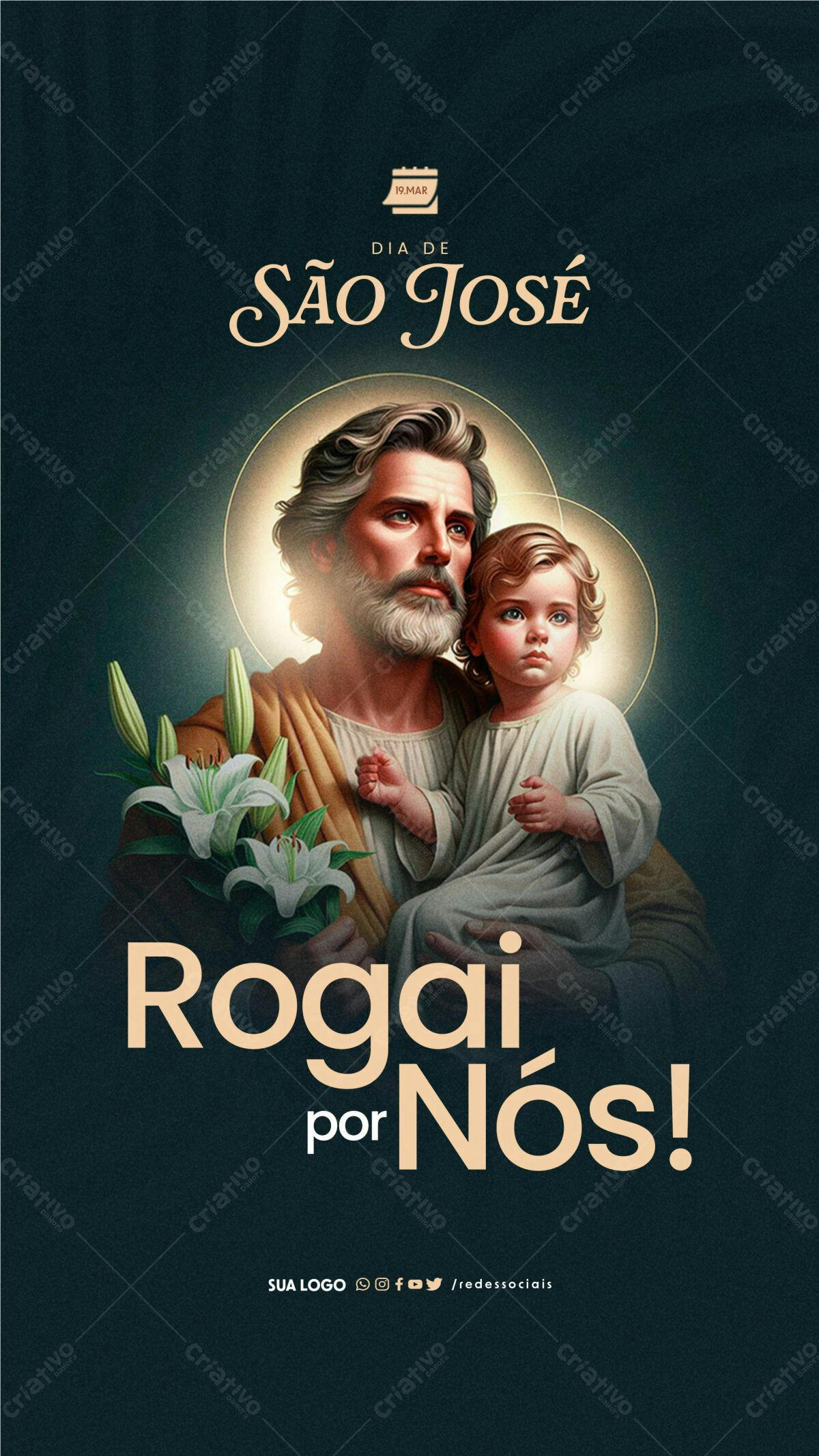Flyer Dia de São José PSD Editável
