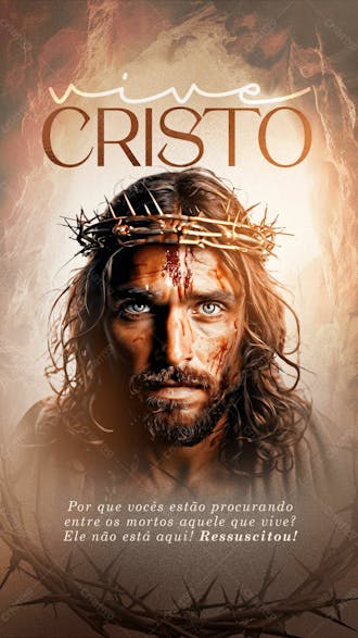 Páscoa jesus cristo está vivo social media