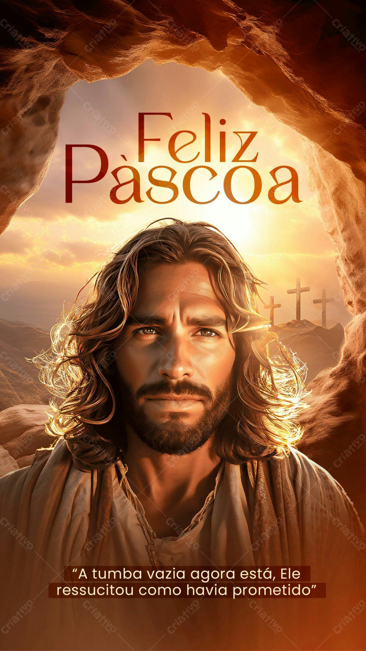 Post para Páscoa PSD Editável