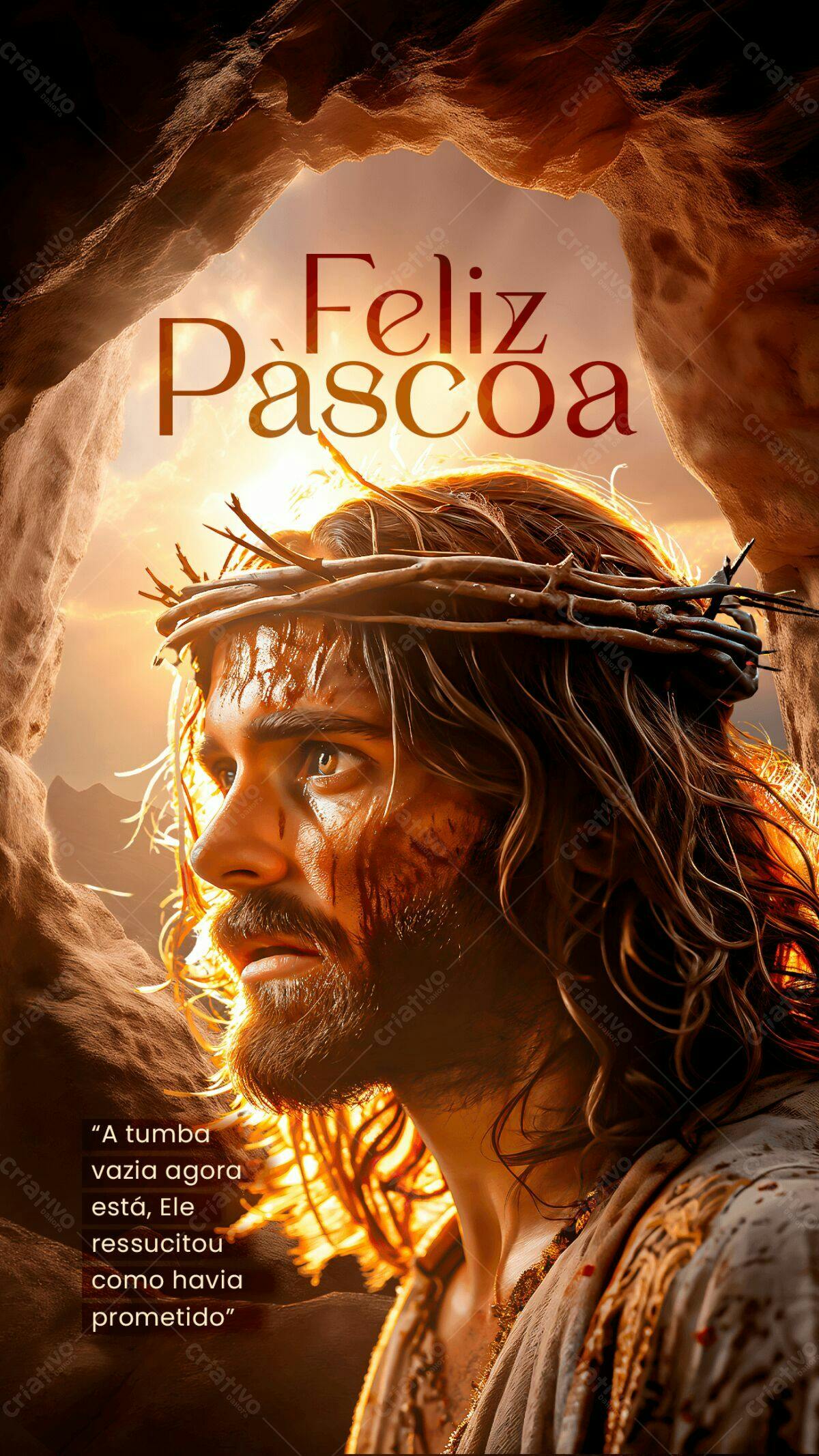 Post para Páscoa PSD Editável