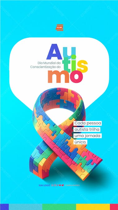 Story dia mundial da conscientização do autismo cada autista trilha uma jornada única