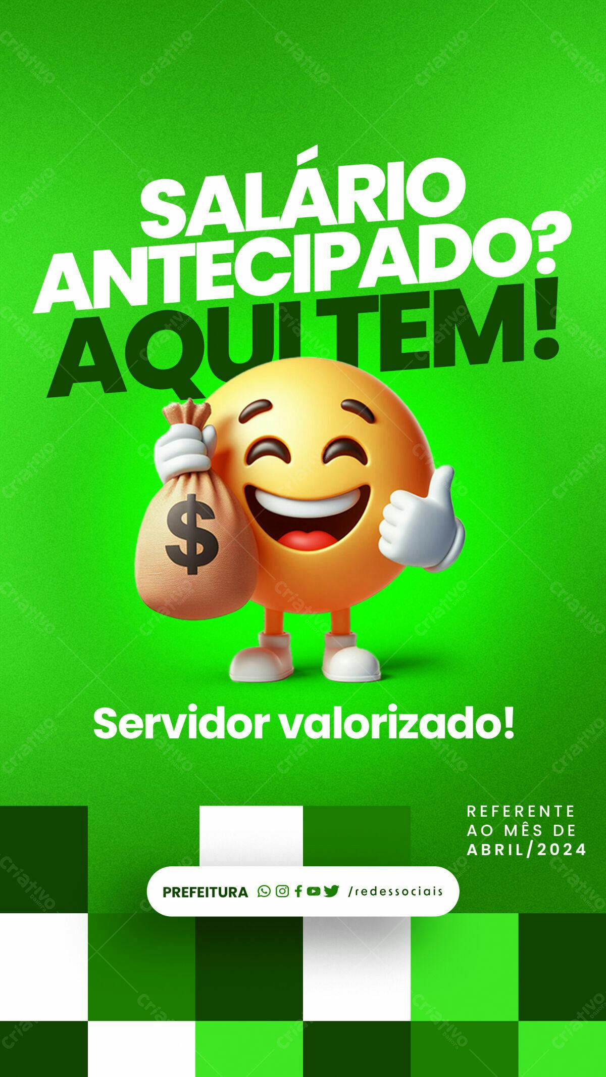 Flyer Salário Antecipado PSD Editável