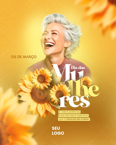 Flyer Dia Internacional da Mulher PSD Editável